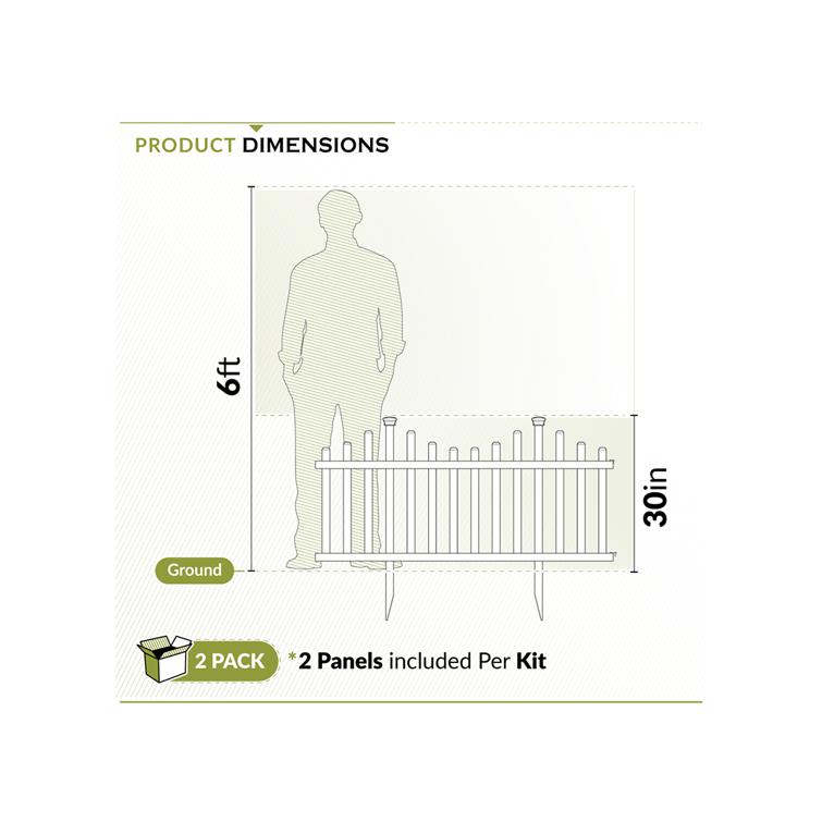 マサページ Madison Picket Garden Fence